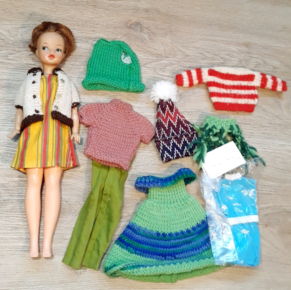Vintage 1960's Ideal Toy Tammy Doll BS-12 1 + Handmade Doll Clothing